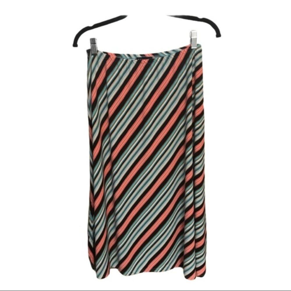 Diagonal Stripe Spring Skirt M